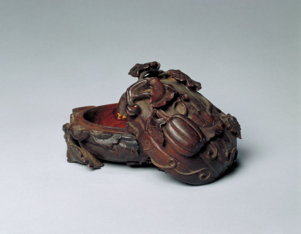 图片[1]-Red sandalwood carved melon box-China Archive